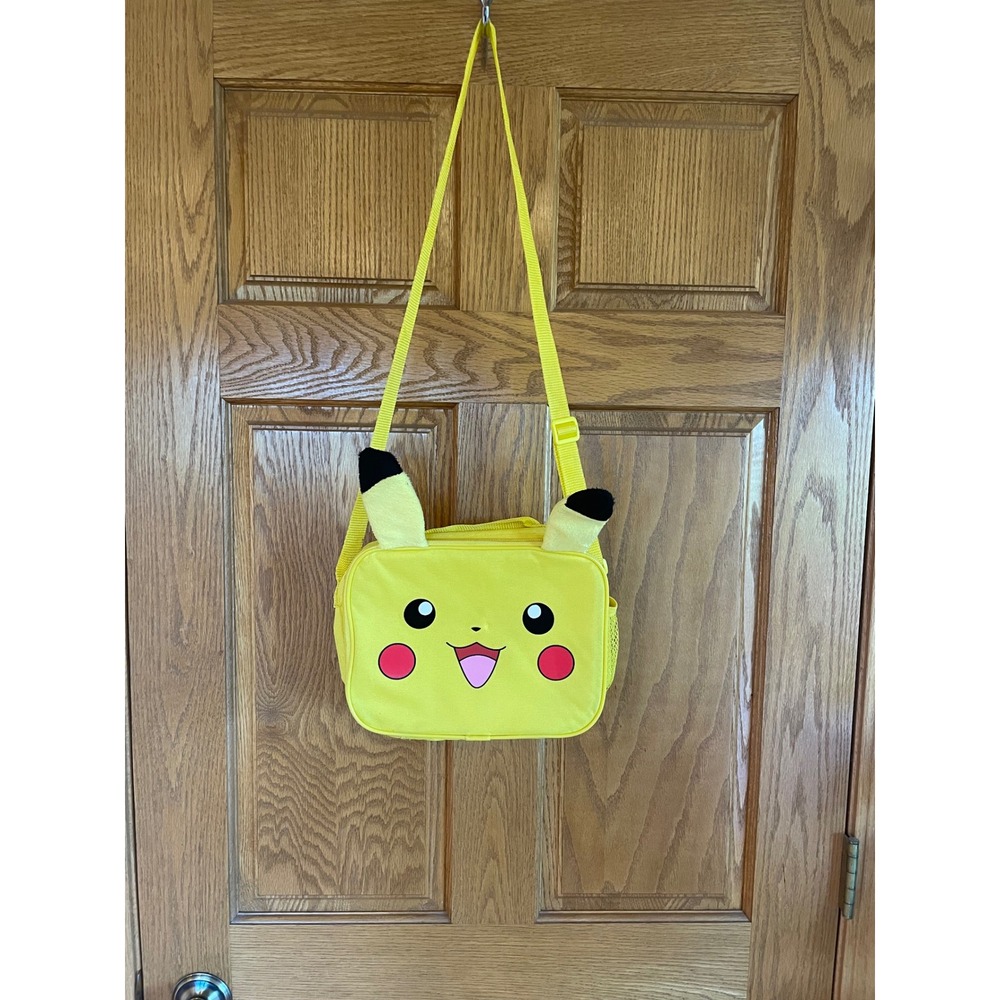 Pokemon Pikachu Crossbody Messenger Lunch Bag Yellow Kids Anime Nintendo